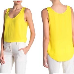 J Crew Scoop Neck Tank Top in Lemon Wedge
